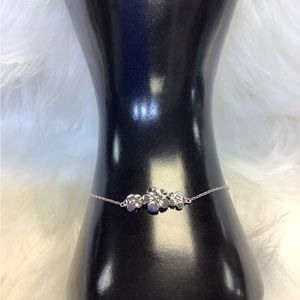 Triple Plumeria Sterling Silver Bracelet